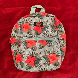 Dickies Mint & Red Floral Mini Backpack